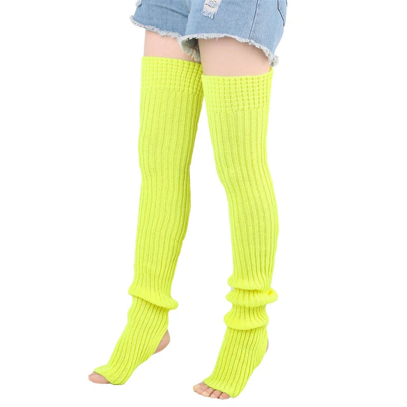 Japanese Vertical Stripe Plush Stockings Autumn Winter Cute Tights Kawaii Lamb Fur Wool Ball Calf Socks Lolita Knee High Socks