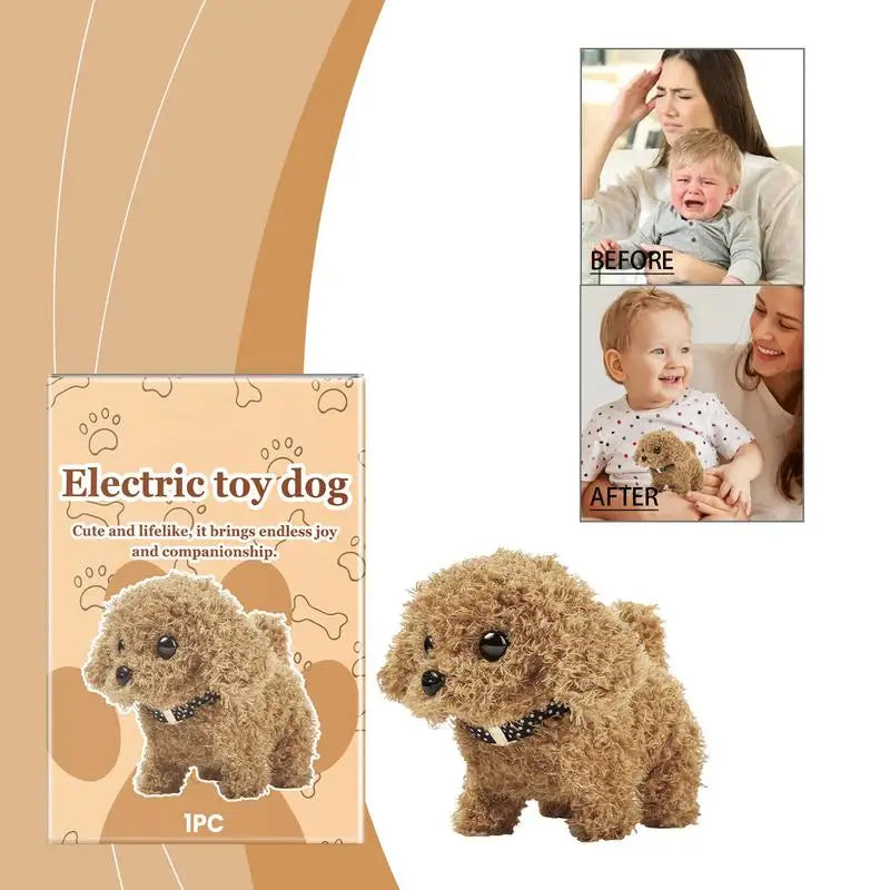 Walking Dog Toy Stuffed Robot Toy Interactive Plush Dog Toy Adorable Walking Electronic Puppy Features Walking Barking Tail