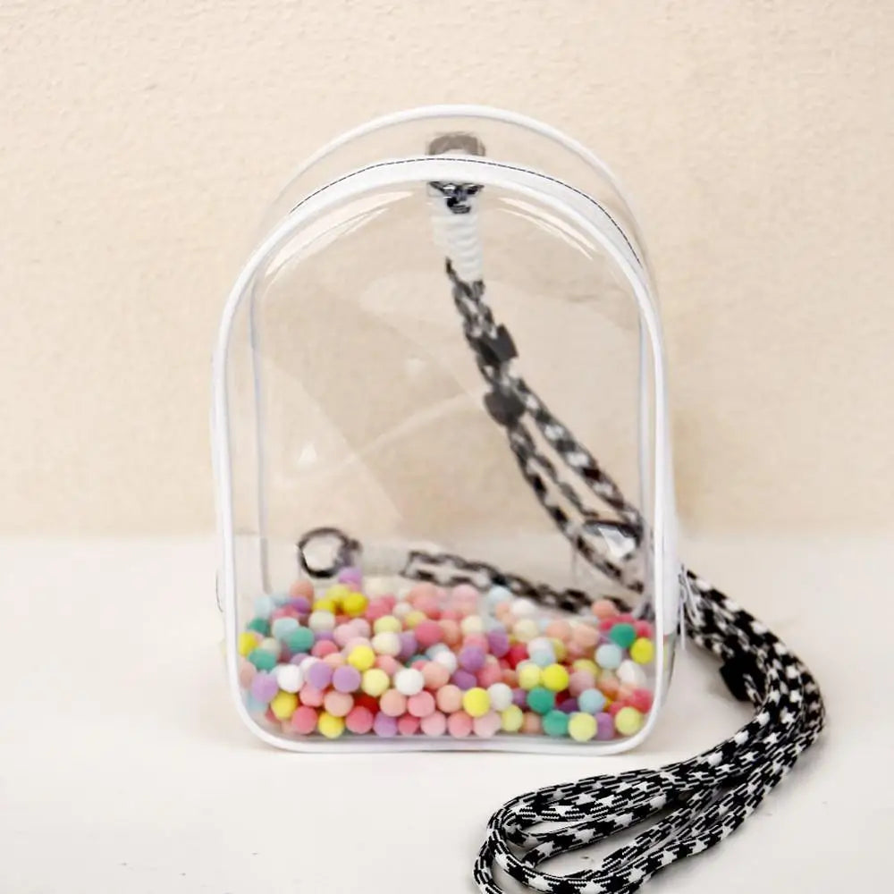 Small Doll Storage Bag Outdoor Doll Bag Waterproof Portable Carrying Case PVC Clear Doll Display Bag for 20cm Doll