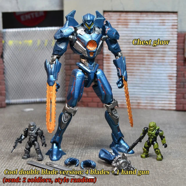 2024 New Hot Pacific Rim Mecha Model Striker Eureka Gipsy Danger Mech Action Figure Movable Joints With Led Light Toy Boys Gifts