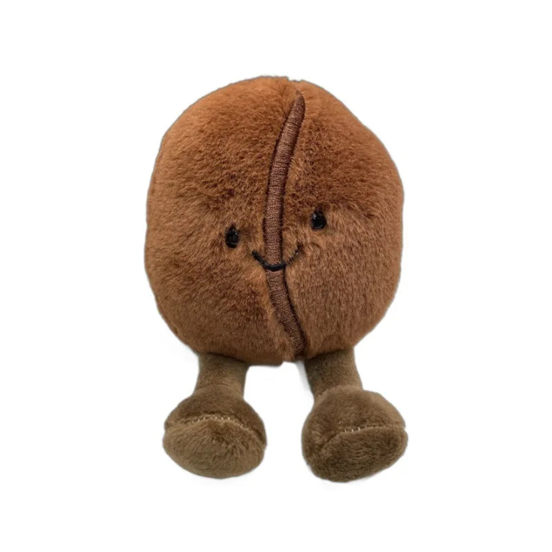 Creative Simulated Coffee Food Plush Doll Pillow Brown Coffee Bean With Foot Soft Plush Stuffed Pillow Bedroom Sofa Decor