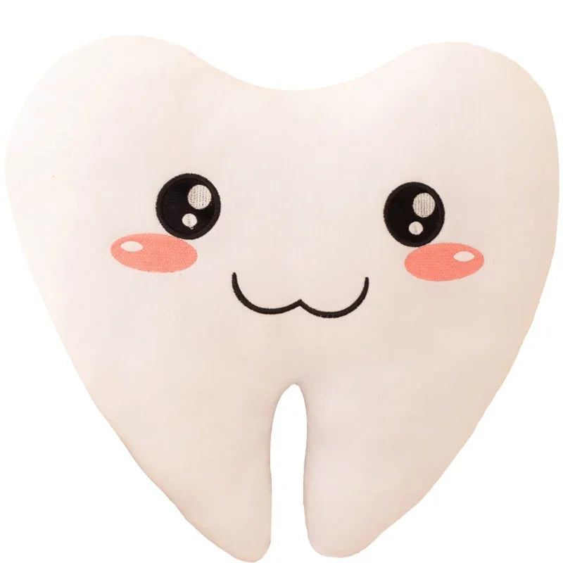 20-40CM Lovely Simulation Tooth Plush Toys Cute White Teeth Stuffed Soft Pillow Funny Sofa Cushion Decor Gift For Children kids