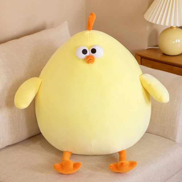 New Cute Anime Fat Chicken Plush Toys Stuffed Animals Seagull Chick Big Pillow Doll Baby Sleepping Plushie Gift for Kids