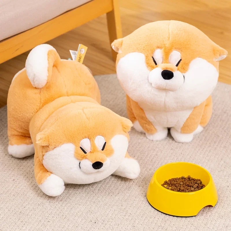 Cute Cartoon Akita Dog Plush Toy Soft Shiba Inu Puppy Stuffed Animal Dolls Accompany Baby Sleeping Pillow For Girls Kids Gifts