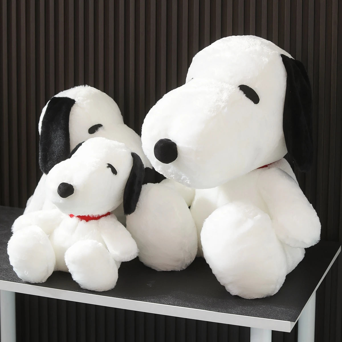 Lovely Snoopy Plush Toy Very Soft Fluffy Stuffed Animal Black and White Dog Plushies Throw Pillow Sofa Bed Room Decor Gifts Girl