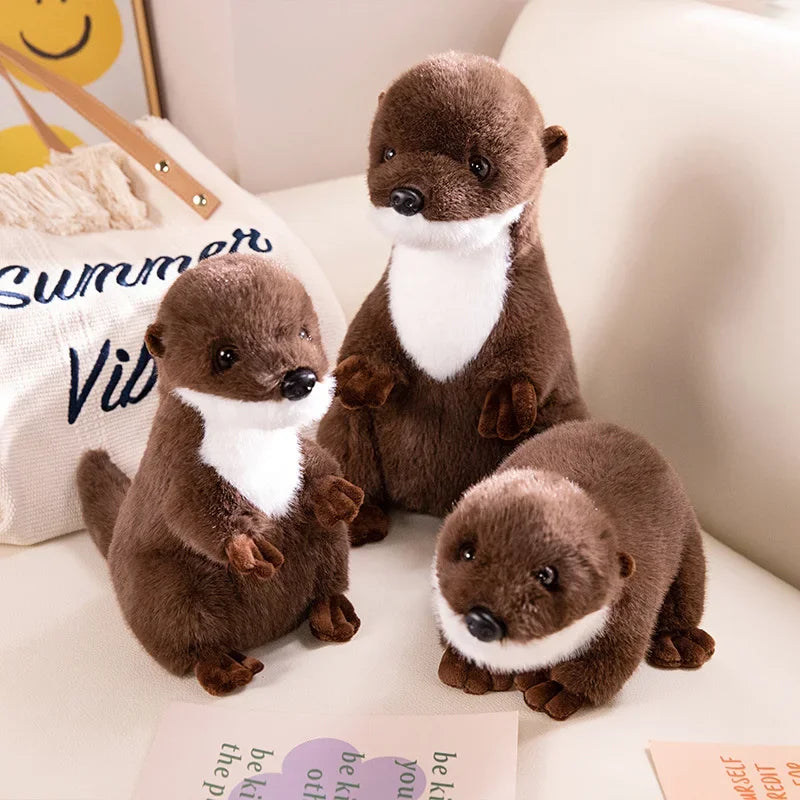 Cute Cartoon Otter Plush Toys Baby Kids Cute Kawaii Soft Stuffed Simulation Animal Dolls For Christmas Holiday Birthday Gift