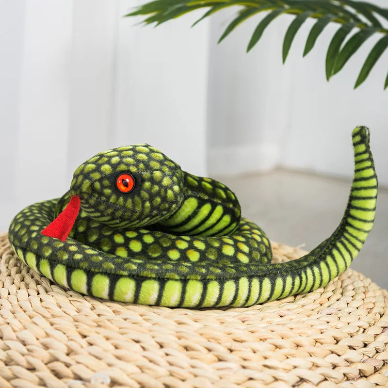 1pc 110/130cm Simulation Cobra and Python Snake Plush Toy Soft Stuffed Zodiac Dolls Funny Gift for Children Kids Party Toys