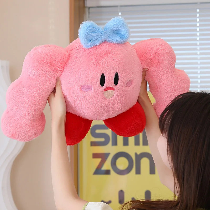 Anime Muscle Kirby Plush Toys Kirby Stuffed Animal Doll Fluffy Pink Plush Doll Pillow Room Decoration Toys For Children's Gift