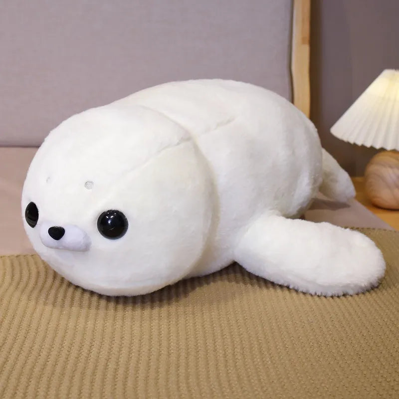 50cm/60cm Cute Sea World Animal White Sea Lion Plush Doll Cute Cartoon Seals Stuffed Toy For Children Kids Girls Birthday Gift