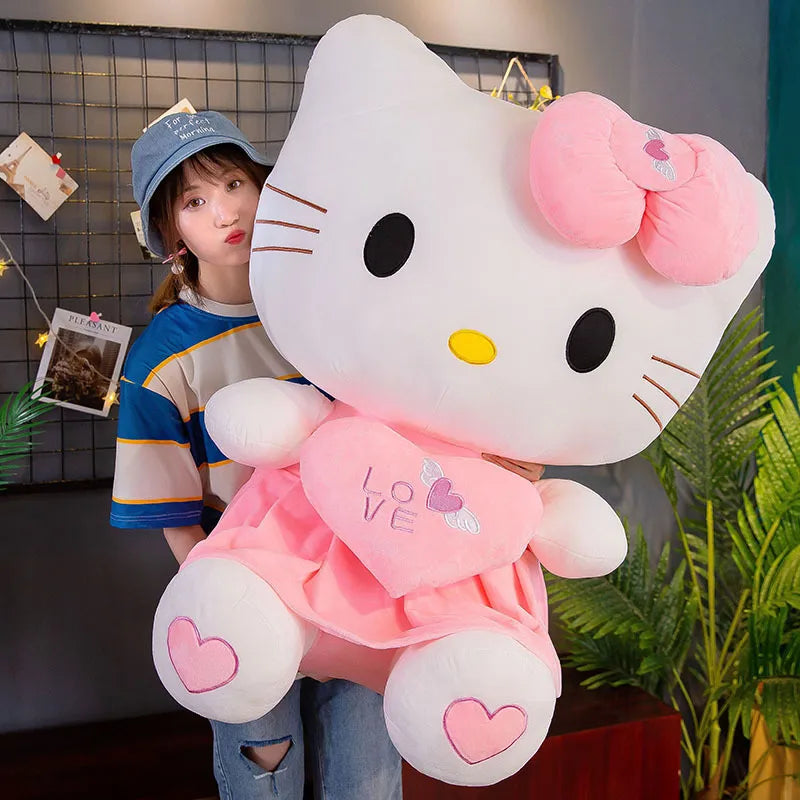 55cm Sanrio Hello Kitty Plush Toy Pink Bowknot Dress - Plushy Mart