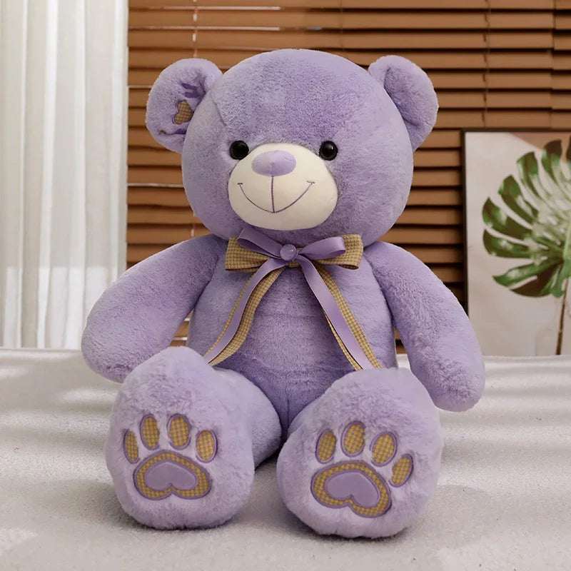 New Flower Silk Ribbon Love Bear Plush Toys Stuffed Cute Bear Doll Boys&Girls Valentine's Gift Kids Baby Christmas