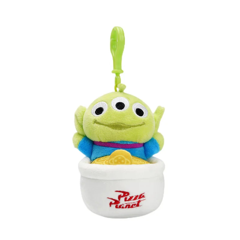 Disney Toy Story Alien Cute Kawaii Three Eyes Boy Plush Pendant School Bag Backpack Pendant Keychain Plush Toy Birthday Gift