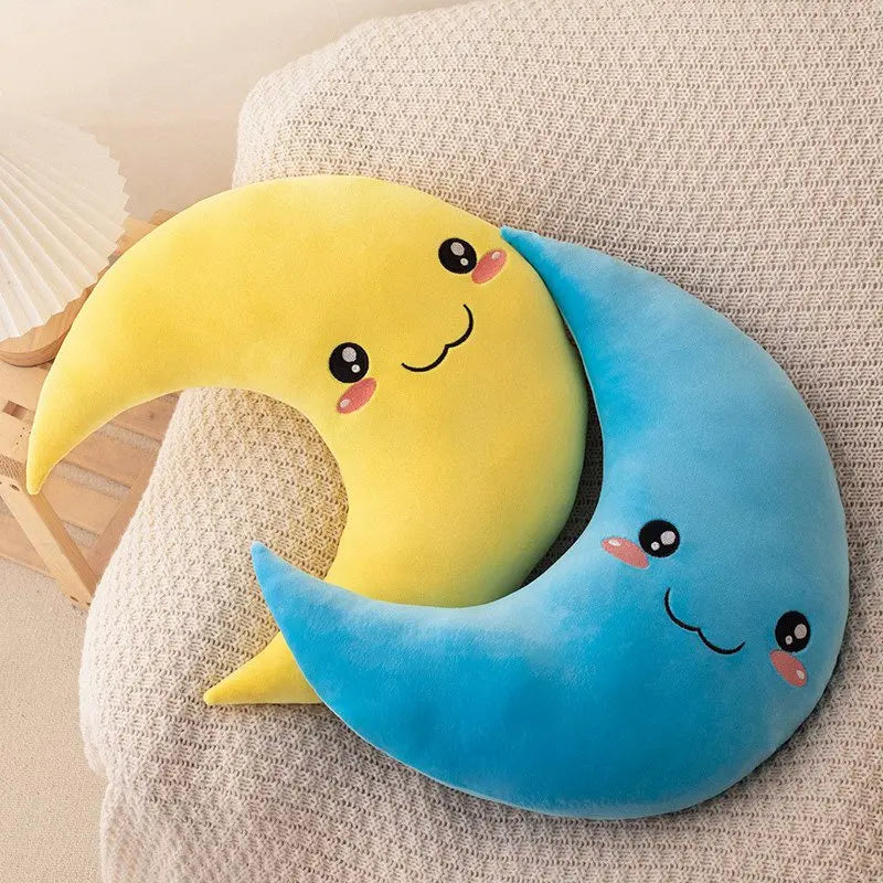 25cm-45cm New Sky Style Funny Smile Moon Soft Plush Toy Baby Cute Throw Pillow Comfort Dolls Home Decor Xmas Gift Kids