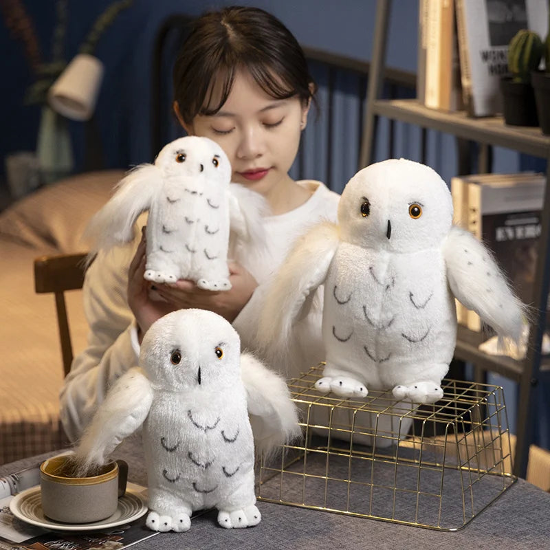 1pc Baby Plush Toy Skin-affinity Owl Plush Toy Realistic Looking Fulling Filled Animal Owl Style Baby Stuffed Toy Sleep Aid