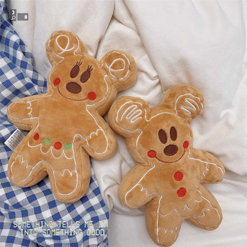 Cute Gingerbread Man Plush Toy Cartoon Soft Anime Biscuits Man Plushies Lovely Appease Doll Pendant Xmas Gifts for Girl