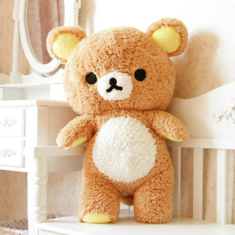 60/80cm Big Size Rilakkuma Bear Plush Toy Kawaii Relax Teddy Bear Pillow Doll Rilakkuma Stuffed Animals Xmas Kid Gift Present