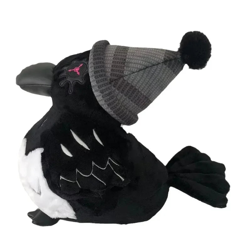 Uzi Crow Plush Toys Murder Drones Cute Soft Stuffed Animal Game Killer Uzi Raven Pillow Dolls For Kid Birthday Xmas Gift