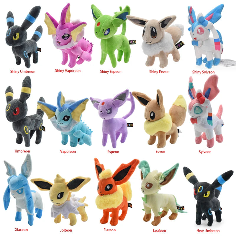 Pokemon Mimikyu Shiny Eevee Umbreon Flareon Jolteon Glaceon Vaporeon Sylveon Espeon Kawaii Stuffed Plush Toy Doll for Kids Gift