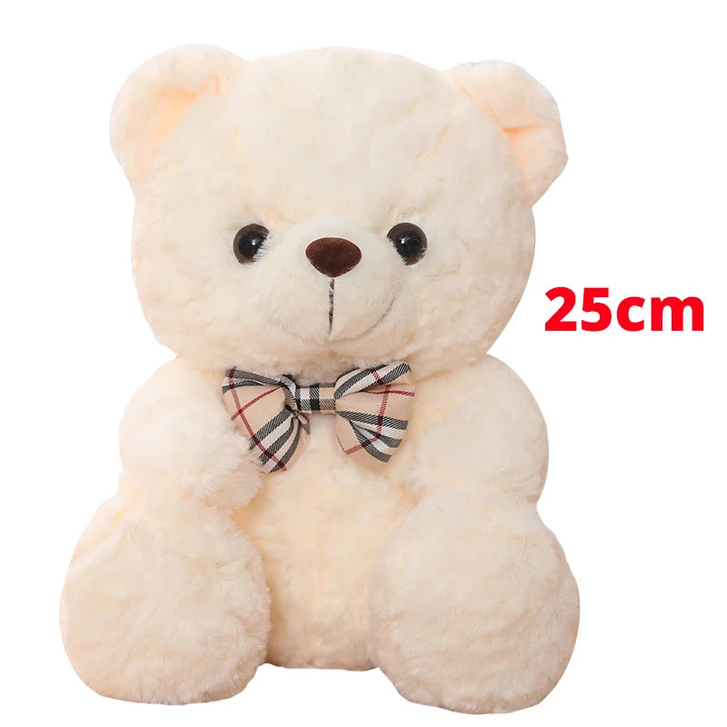 High Quality Cute Plush Bear Plush Pillow Lovely Bow-Knot Bears Plush Toys Stuffed Soft Animal Dolls Xmas Valentine's Gift