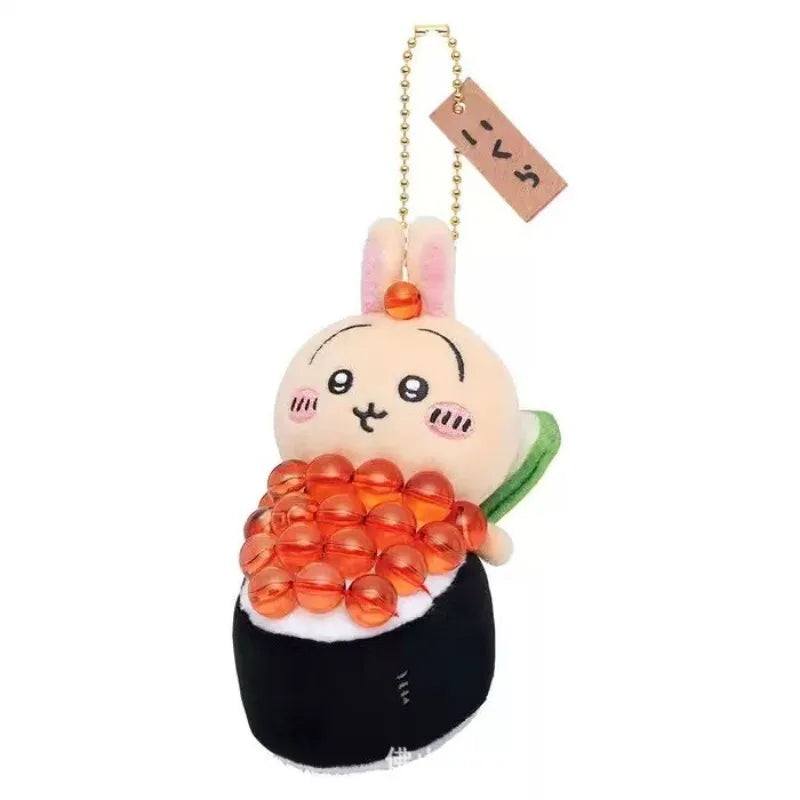 Cute Chikawa Sushi Series Doll Hachiware Plush Car Keychain 2DUsagi Student School Bag Pendant Peripheral Holiday Couple Gift