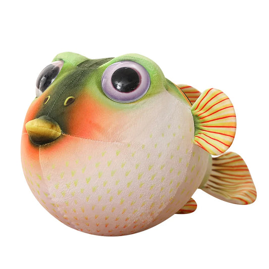 26/33/43CM Lifelike Sea Animals Puffers Stuffed Toys Real Life Pufferfish Plush Toy Soft Aquarium Fish Dolls Gifts