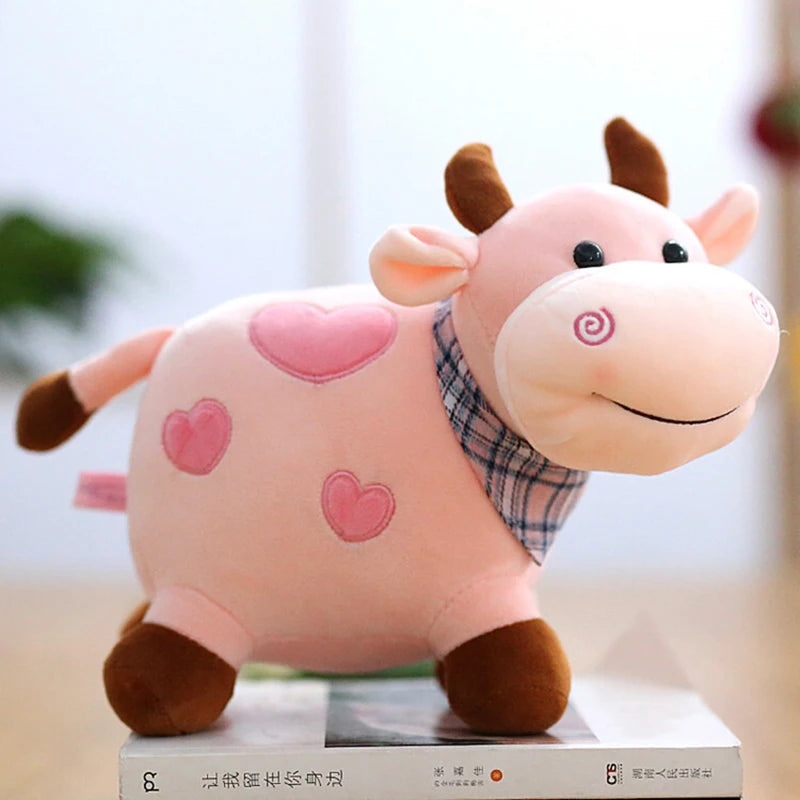 Cartoon Cute Cow Plush Toy Soft Animal Cattle Plush Toy Kawaii For Girls Cotton Animal Plush Doll Filled Home Decoration