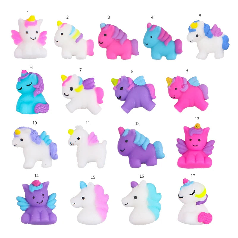 10-300Pcs Random Cute Animals Style Mochi Squishy Toys