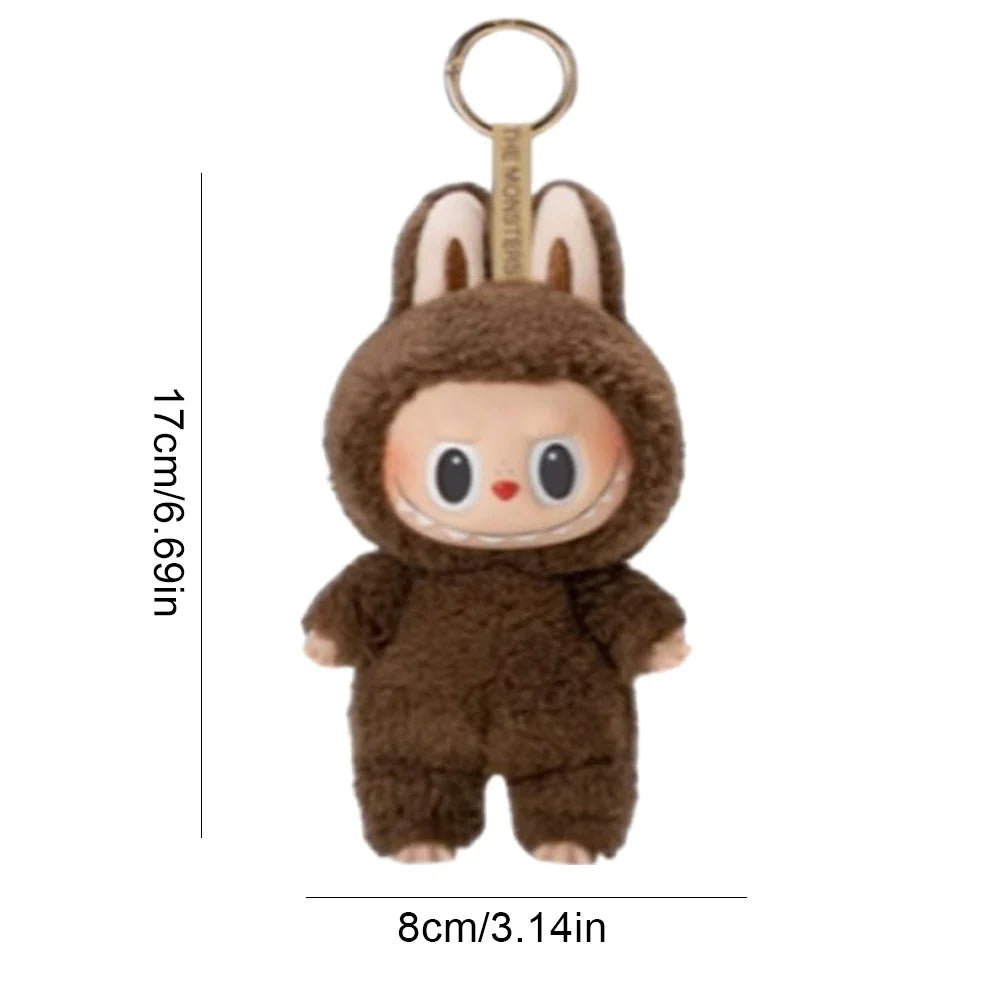 Mini Cute Labubu The Monsters Dolls Cardiac Macarone Kawai Guess Bag Figure Model Bag Keychain Decor 1:1 Replica For Xmas Gift