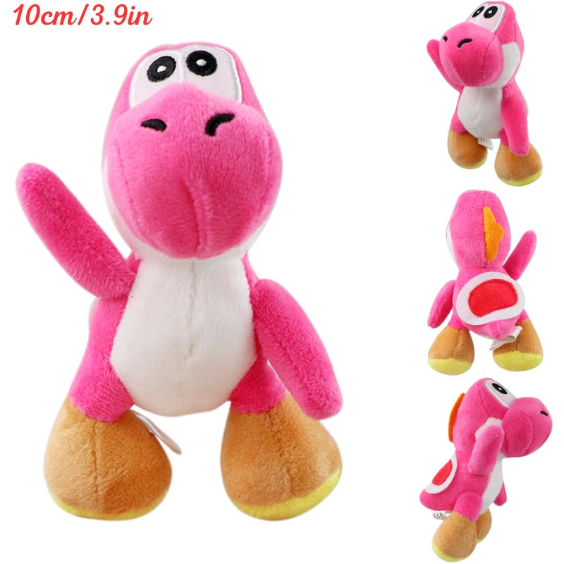 Kawaii Mario Bros Super Star Green Yoshi Mushroom Plush Keychain Cute Anime Triple Bananas Mario Luigi Hat Peluche Dolls Pendant