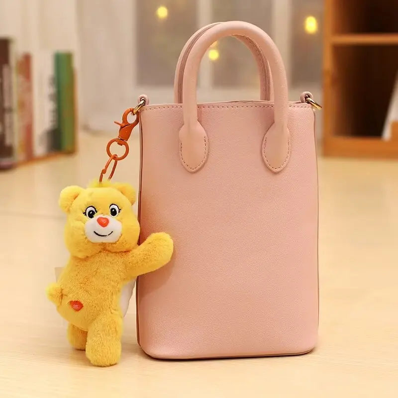 Care Bears Plush Lovely Rainbow Bear Stuffed Pendant Teddy Bear Peluche Keychain Kawaii Backpack Decor Kids Birthday Xmas Gifts