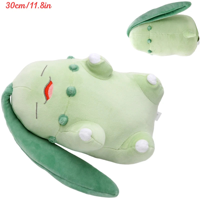 Kawaii Pokemon Sleeping Gengar Eevee Cubone Chikorita Soft Plush Toys Cute Anime Lucario Vaporeon Charmander Peluche Dolls Gifts