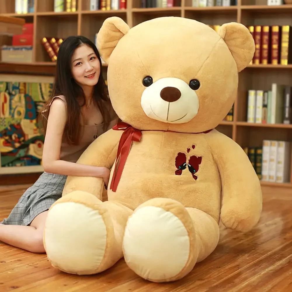 60-100CM Large Bear Plush Toy Lovely Giant Bear Huge Stuffed Soft Animal Dolls Birthday Gift For Girlfriend Lover