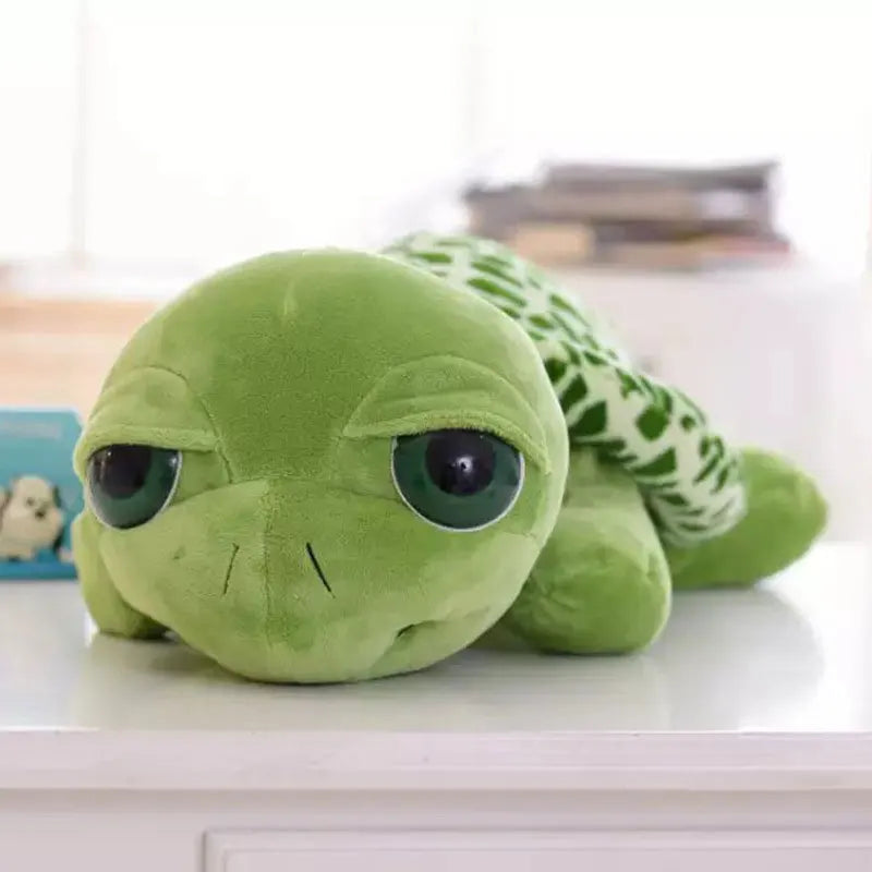 20CM Super Cute Kawaii Big Eyes Green Turtle Plush Animal Toys Birthday Gift for Girls and Children