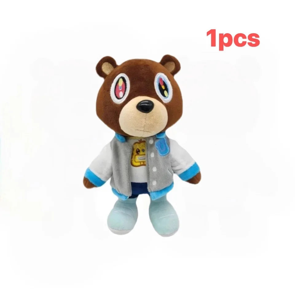 New hot 26cm Kawaii Kanye Dropout Bear Teddy Bear Plush Toys Kanye West Graduation Soft Stuffed Home Room Decor Birthday Gift