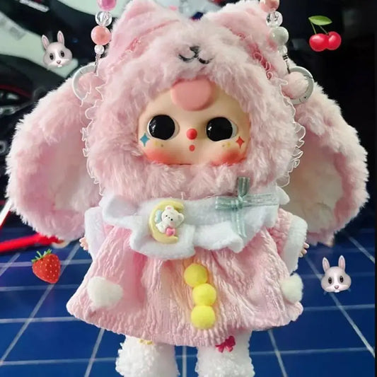 For Baby Three/20cm Rompers Cartoon Doll Replacement Outfit cotton doll baby clothes strap skirt no doll