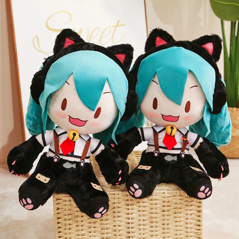 Japanese Anime Miku Fufu Plush Toys Kitty Collection Miku Stuffed Dolls Hobbies Collect Toys Kawaii Room Decor Kids Xmas Gifts