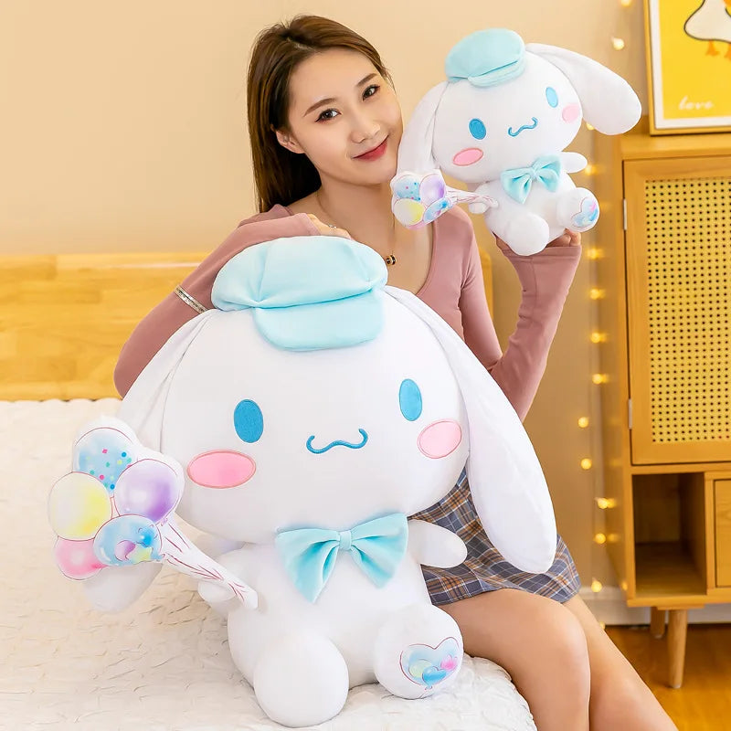 Sanrio Plush Stuffed Toy Kawaii Blue Balloon Cinnamoroll Plush Animal Friend Gift Children's Birthday Gifts Home Decorati