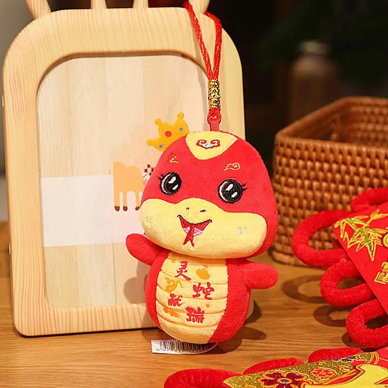 Year Of The Snake Plush Year Of The Snake Plushie Keyring Charm 15cm/5.9inch Plush Key Accessories Snake Plush For Bag Purse