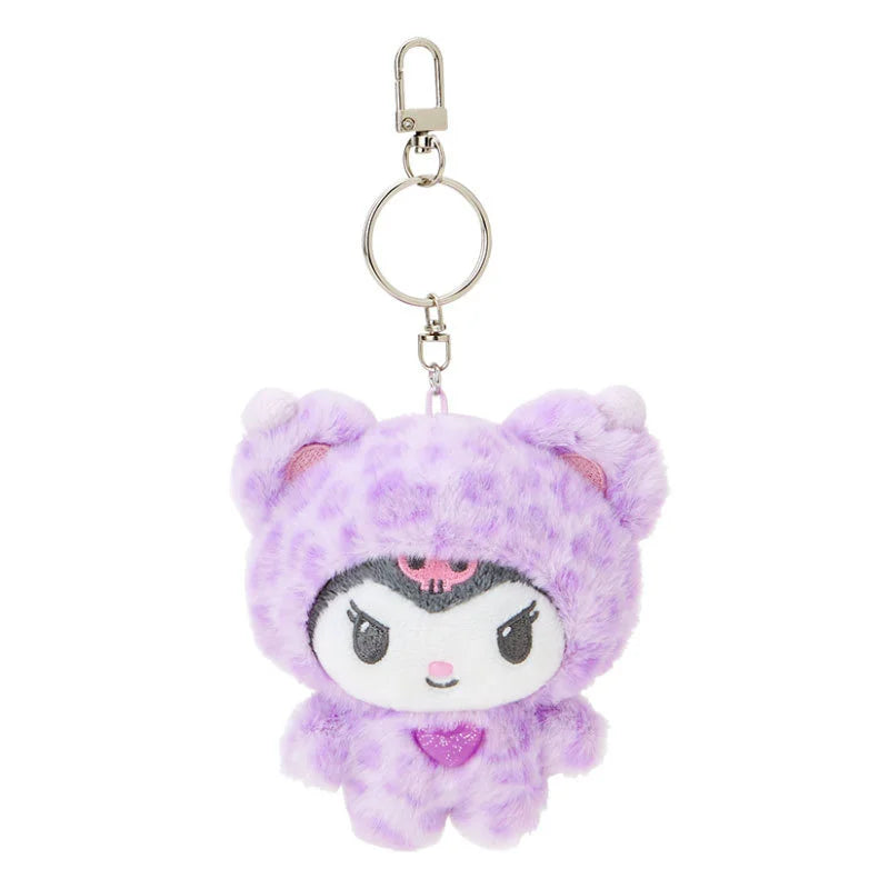 Kawaii Hello Kitty Doll Keychain Sanrio Anime Kuromi Melody Cartoon Leopard Print Kt Pendant Toys Zipper Decoration Girl Gifts