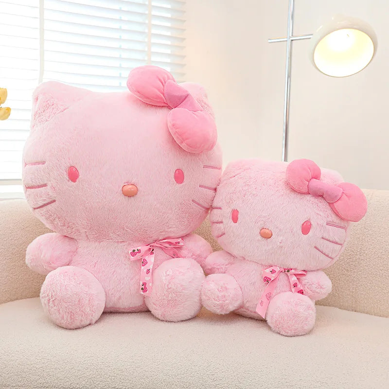 28-35cm Sanrio Hello Kitty Cat Plush Toys Cartoon KT Cat Plush Doll Soft Stuffed Kawaii Anime Pillow Birthday Gift For Kids Girl