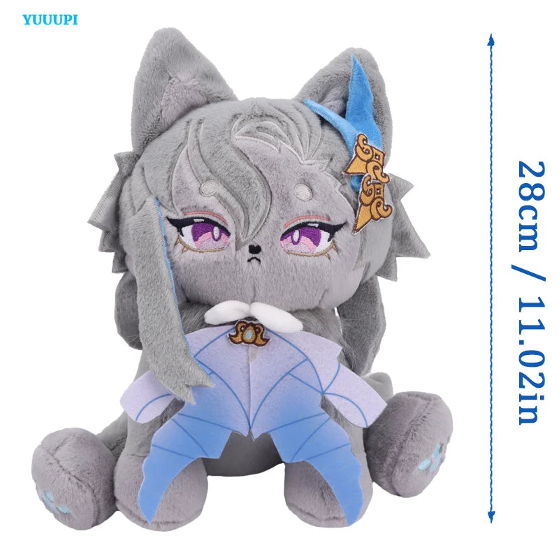 Genshin Impact Plush Kazuha Arlecchino Furina Meow Plush Genshin Impact Plushie Kawaii Stuffed Anime Cat Halloween Birthday Gift