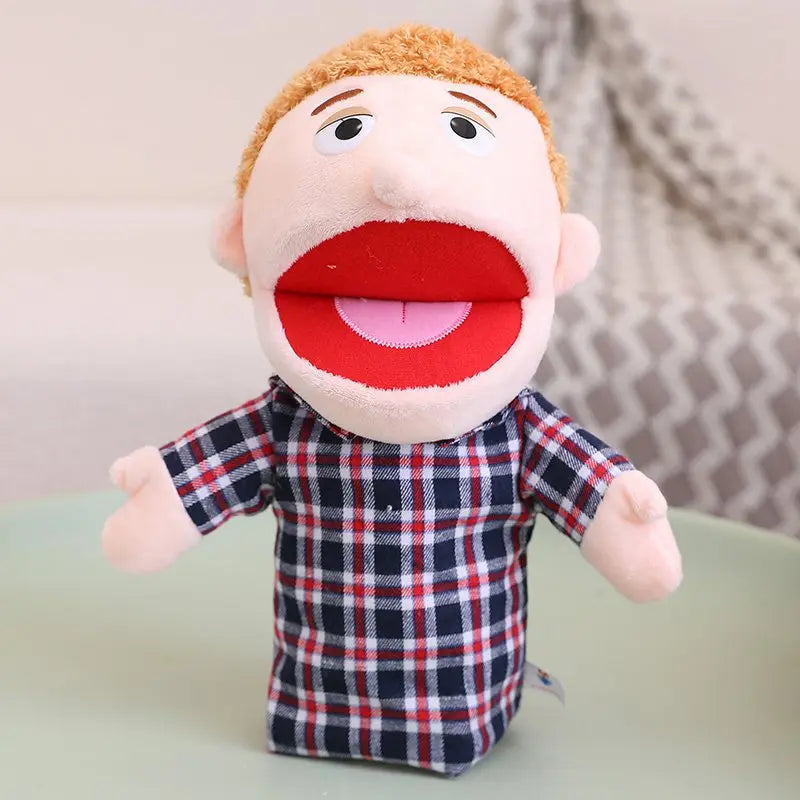 Sweet Family Soft Stuffed Toy Doll Dad Mum Brother Sister Cosplay Plush Doll Educational Toys Kawaii Hand Finger Puppet