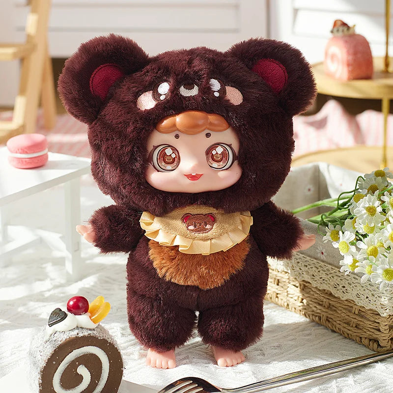 Baby Three Dessert Series Plush Girl Blind Box Keychain Handmade Cute Little Bear Trendy Play Doll Pendant Plush Trendy Toy Doll