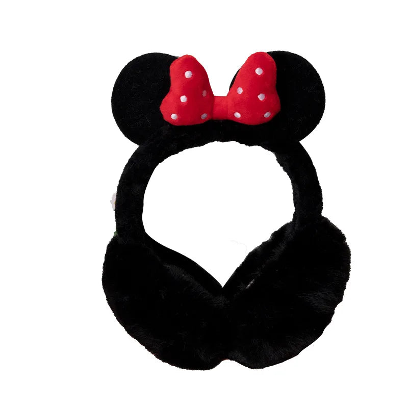 Disney Minnie Mouse animation peripheral cartoon bow shape autumn and winter warm earmuffs girly sweet holiday gift for girls