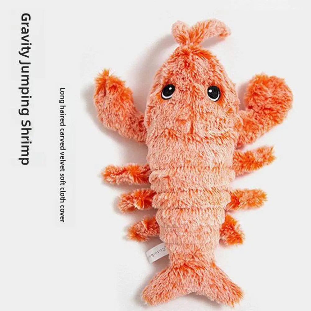 Moving Cat Toys Electric Lobster Rechargeable Simulation Jumping Shrimp Plush Electric Pet Teasing Cat Dogs Toys Pet Supplies