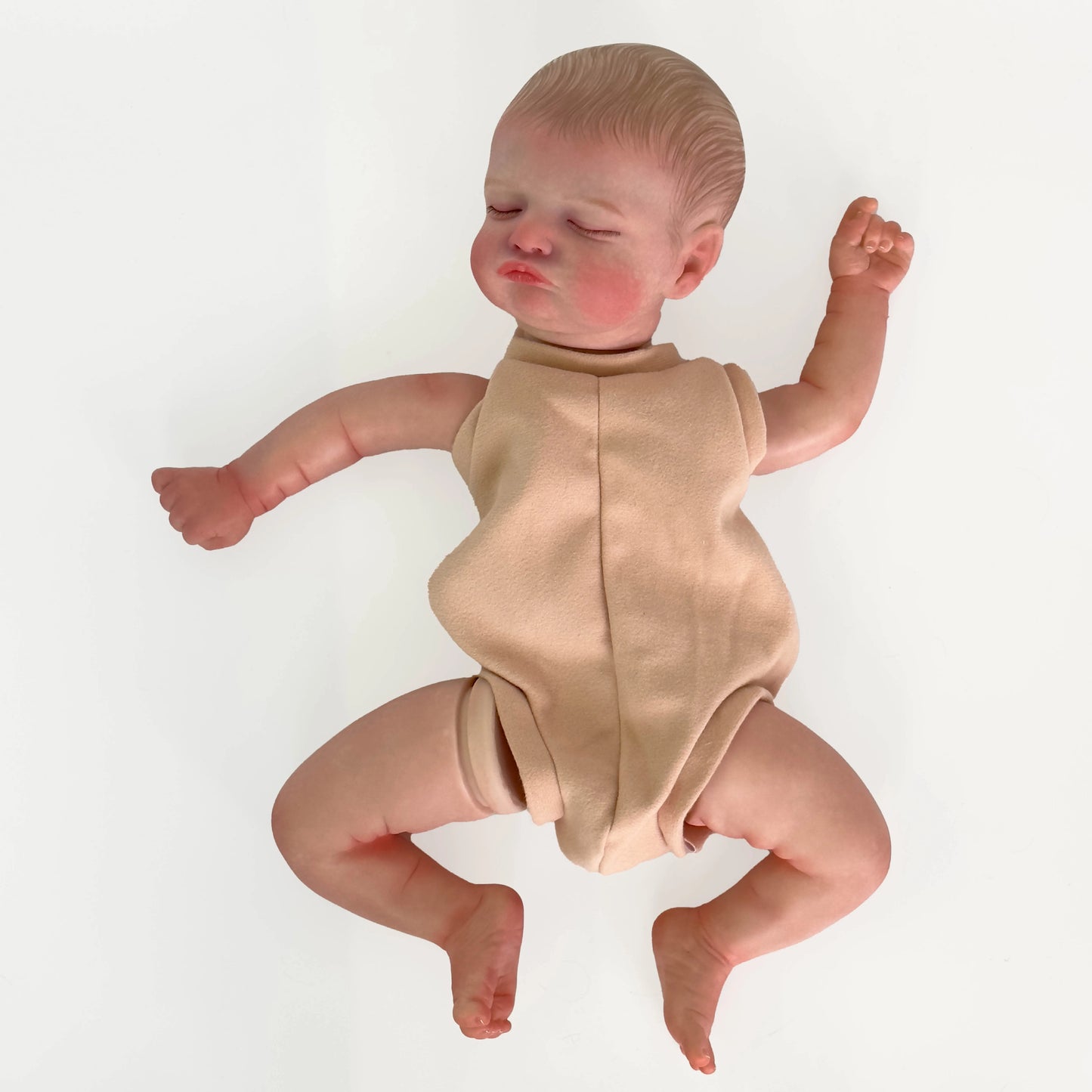 NPK 19inch Newborn Baby Reborn Doll Kit Baby Rosalie Lifelike Soft Touch Already Painted Unfinished Doll Parts