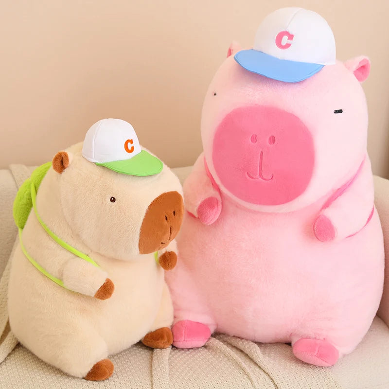 New Rytanda Capybara Clap Circle Toys Hold Ball Knapsack Pendant Pink Capybara Plush Hand Ring Fun Pop Kids Christmas Gift