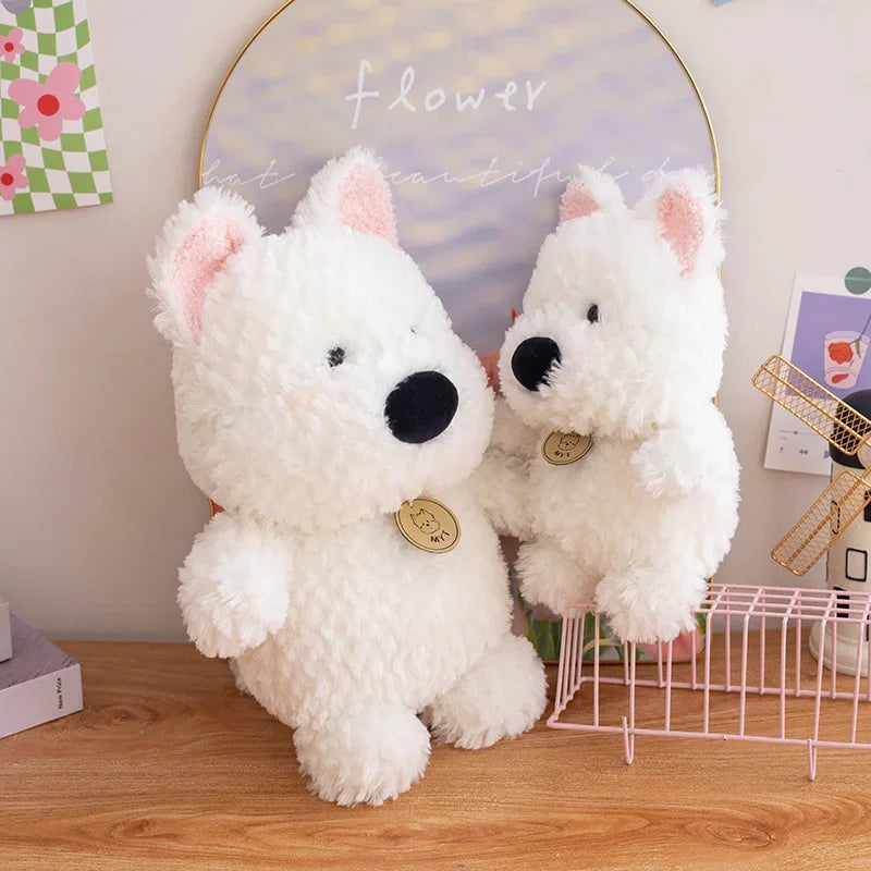 14~35cm West Highland White Terrier Dog Doll Plush Toy Stuffed Fluffy Puppy Doggy Cartoon Animal Plushie Peluche Kids Gift