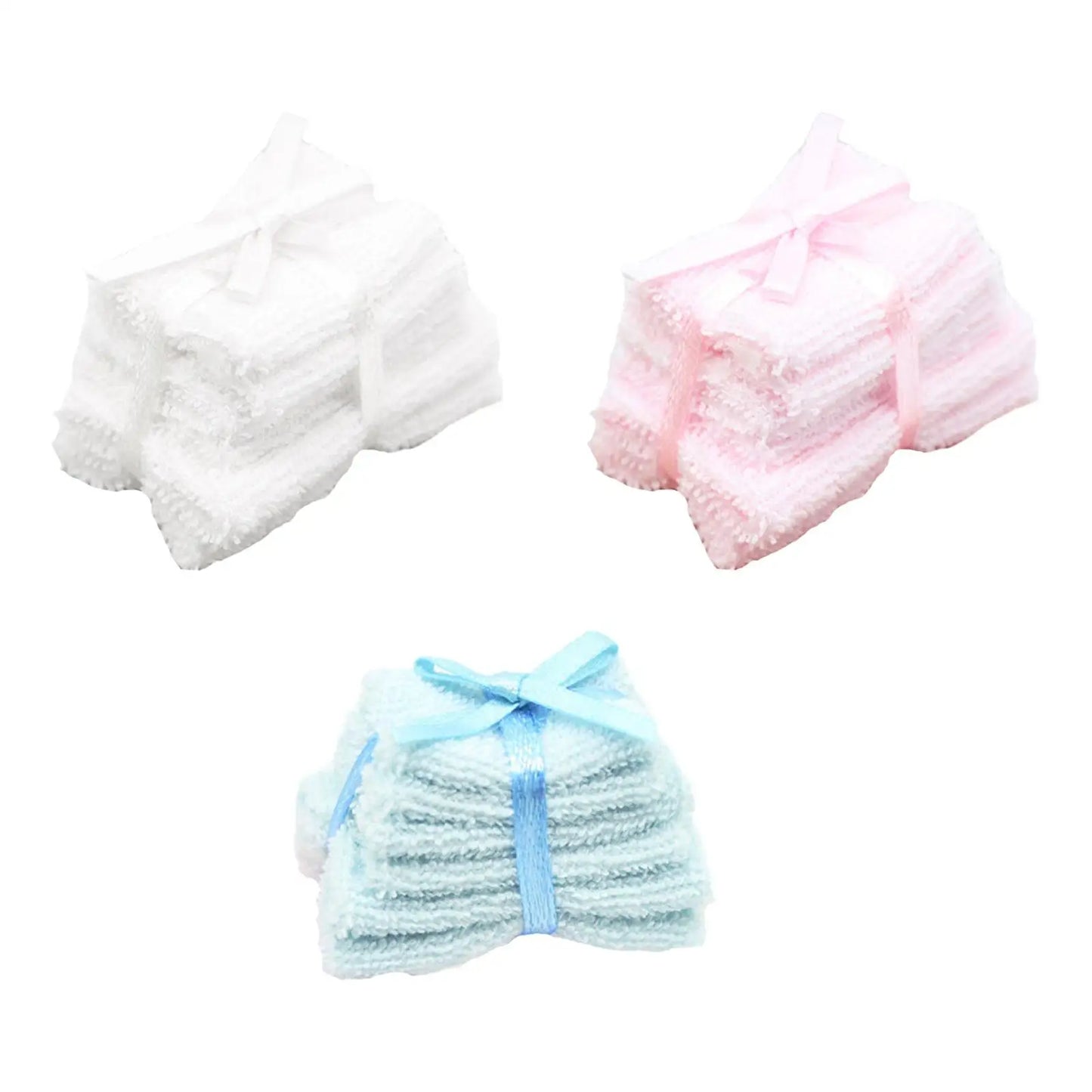 Dollhouse Accessories Pretend Toys Miniature Dollhouse Bath Towel for 1/6 1/12 Scale Livingroom Play Houses Garden Supplies