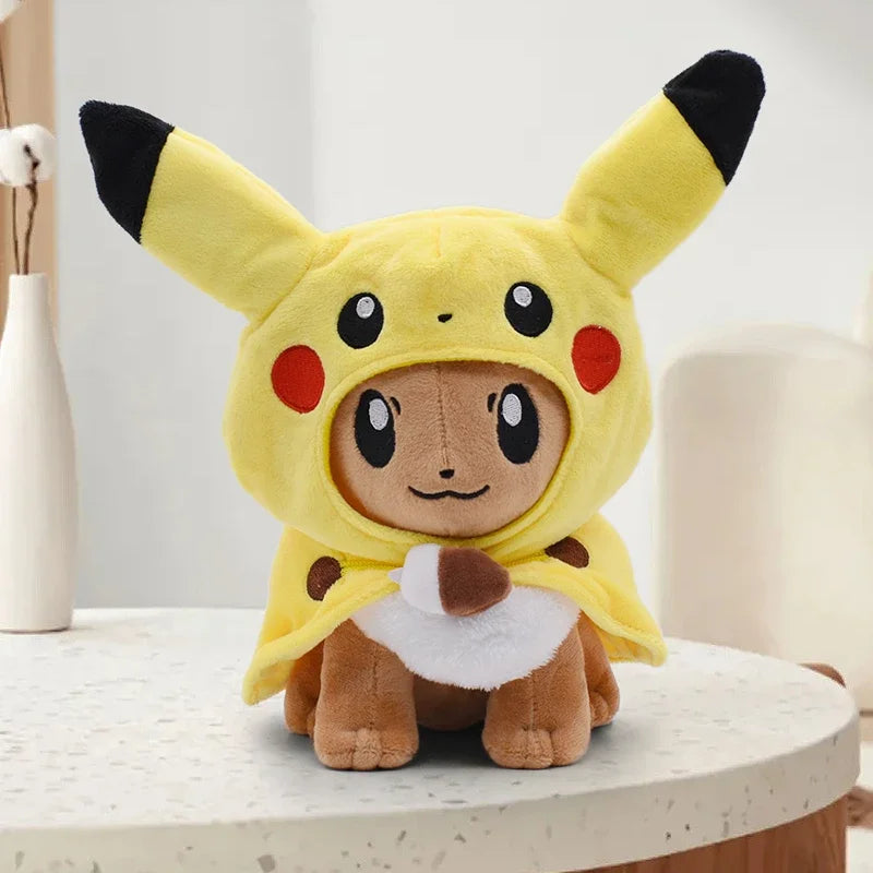 Pokemon Pikachu Cosplay Plush Toys Charizard Snorlax Garchomp Tyranitar Hydreigon Anime Eevee Lapras Morpeko Peluche Doll Gifts